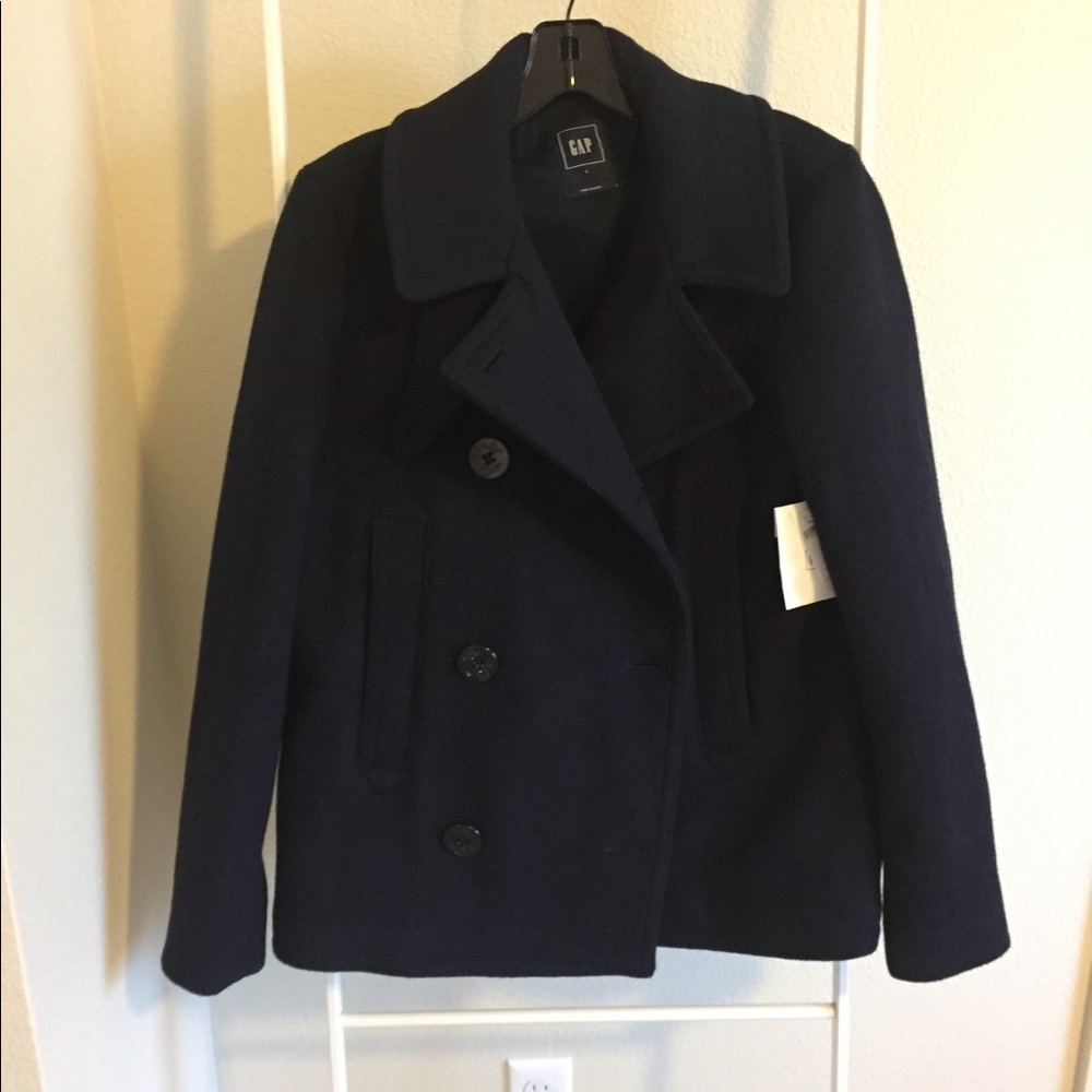 GAP classic navy pea coat